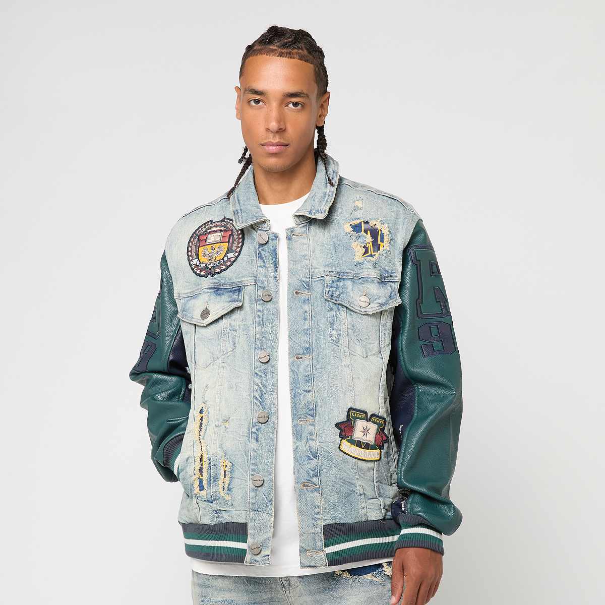 Magnificence Denim Varsity Jacket von Smoke Rise