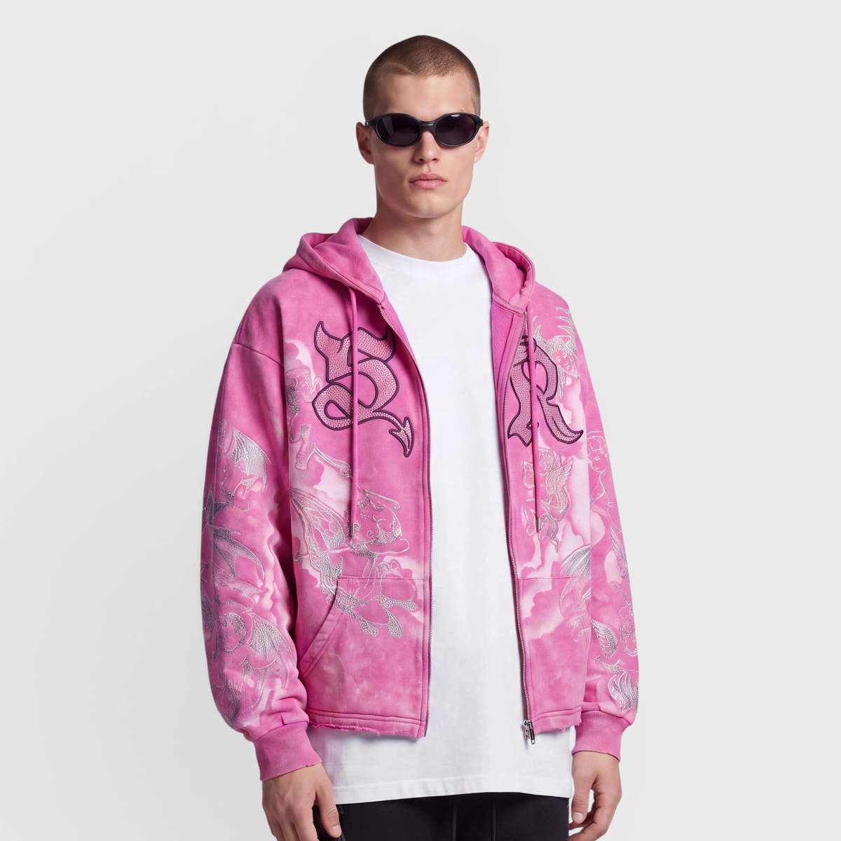 Trouble In Peace Zip Hoodie von Smoke Rise