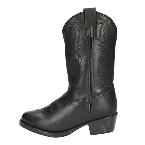 Smoky Mountain Boots Denver Series Youth Western Boot Western Toe Leder PVC-Sohle und Westernabsatz aus Leder und künstlichem Futter, schwarz, 33 EU von Smoky Mountain Boots