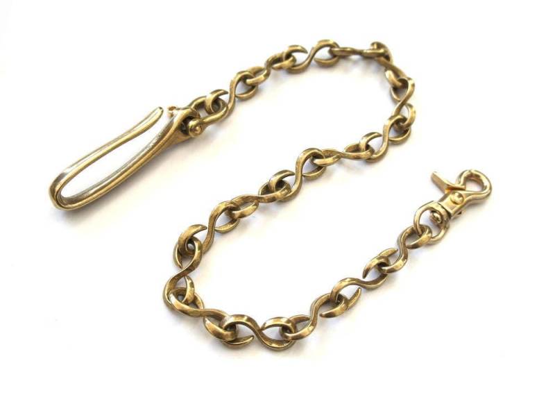 Sicherheits-Geldbörsenkette Mit „S"-Gliedern Aus Messing in M-Größe, Hergestellt Japan, Hochwertige Biker - Und Trucker-Angelhaken von SmokySumisStore