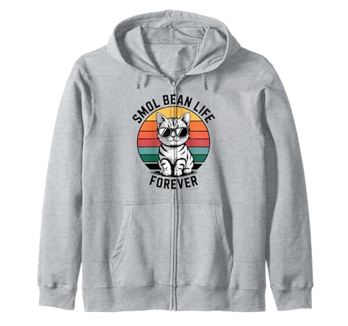 Smol Bohne Katze Männer Frauen Kinder Geschenk Kapuzenjacke von Smol Bean Life Forever