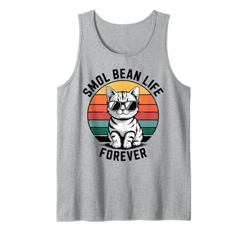 Smol Bohne Katze Männer Frauen Kinder Geschenk Tank Top von Smol Bean Life Forever