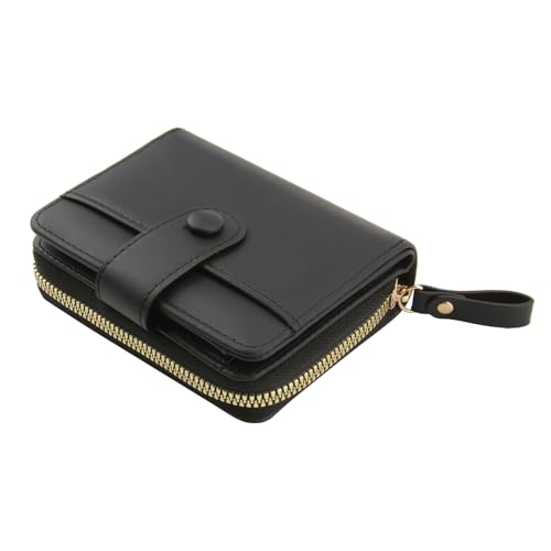 Smomend Geldbörse Damen Klein Aus Weichem Leder, Kleines Portemonnaie Damen, Kleiner Geldbeutel Damen, Hochwertige Damen Geldbörse Aus Weichem Leder In Schwarz Mit, Blockierung Und Großem Münzfach von Smomend
