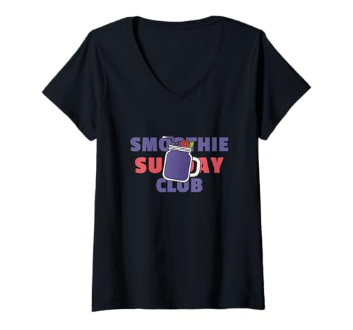 Damen Smoothie Sunday Club - Gesunde Getränke Liebhaber T-Shirt mit V-Ausschnitt Damen Smoothie Sunday Club - Gesunde Getränke Liebhaber T-Shirt mit V-Ausschnitt von Smoothie Sunday Club Tees