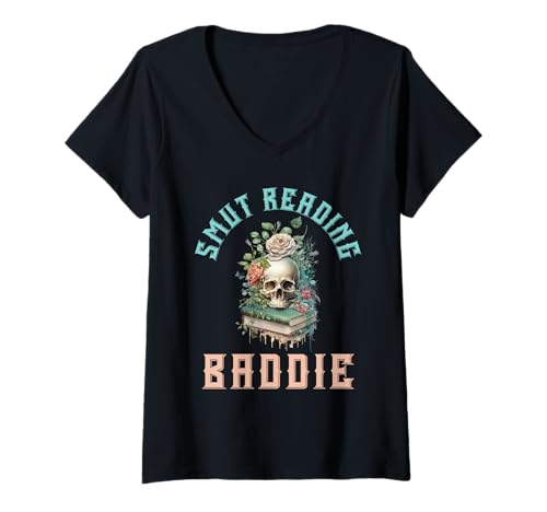 Damen Smutty Book Lover Fanartikel Spicy Books Dark Romance Smut Baddie T-Shirt mit V-Ausschnitt Damen Smutty Book Lover Fanartikel Spicy Books Dark Romance Smut Baddie T-Shirt mit V-Ausschnitt von Smutt Book Gifts Trendy