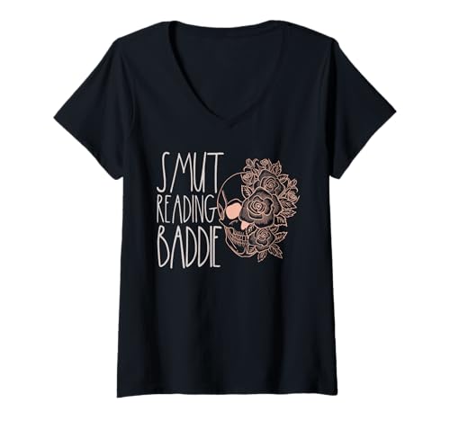 Damen Smut Baddie Smutt Book Merch Spicy Books Dark Romance für Damen T-Shirt mit V-Ausschnitt von Smutty Book Lovers Gifts Women