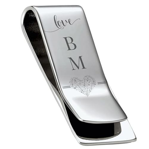 Smyla Personalisierte Exquisite Nickel Geldscheinklammer mit Gravur: Eleganter Money Clip für stilbewusste Männer – Ideal als personalisiertes Geschenk von Smyla