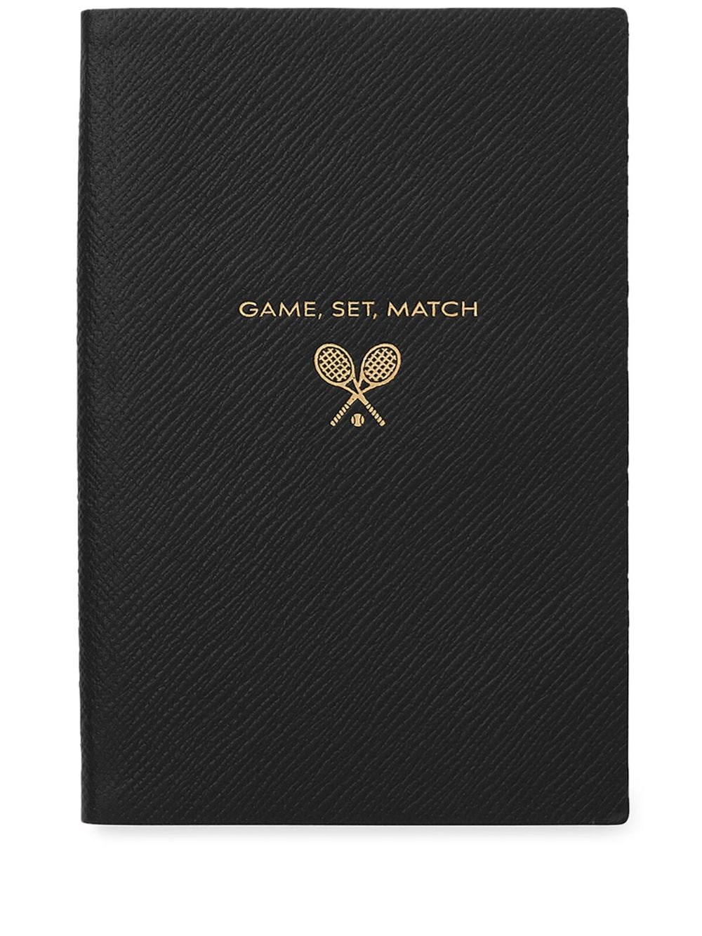 Smythson Game Set Match Notizbuch - Schwarz von Smythson