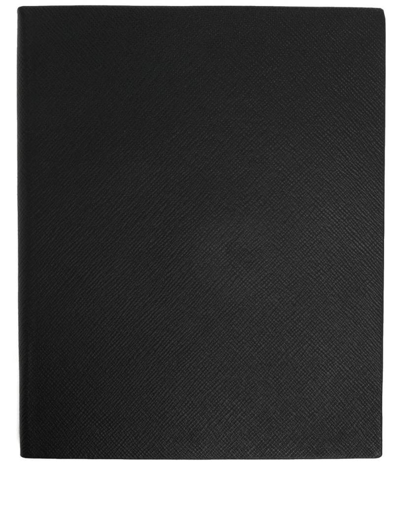 Smythson Notizbuch aus Leder mit Logo-Print - Schwarz von Smythson