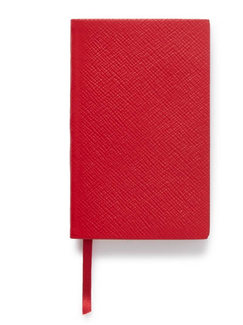 Smythson - Panama Cross-Grain Leather Notebook - Men - Red von Smythson