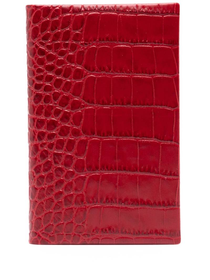 Smythson Panama Notizbuch (14cm x 9cm) - Rot von Smythson