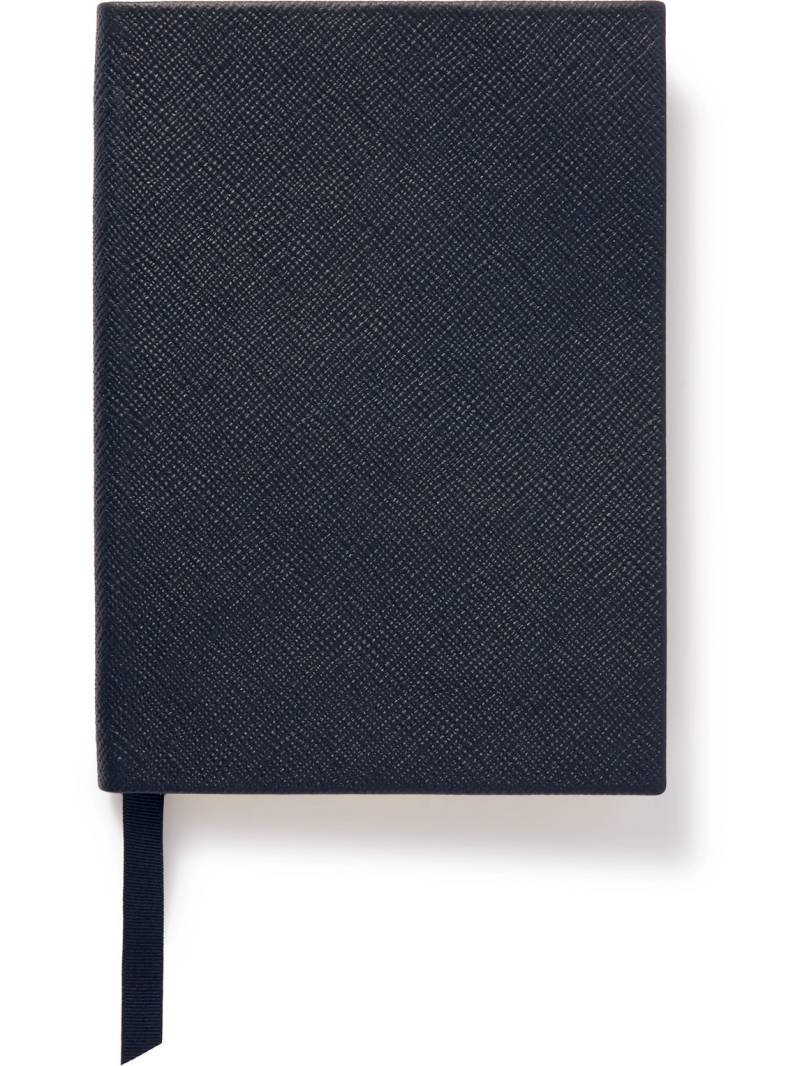 SMYTHSON - Panama Soho Cross-Grain Leather Notebook - Men - Blue von SMYTHSON
