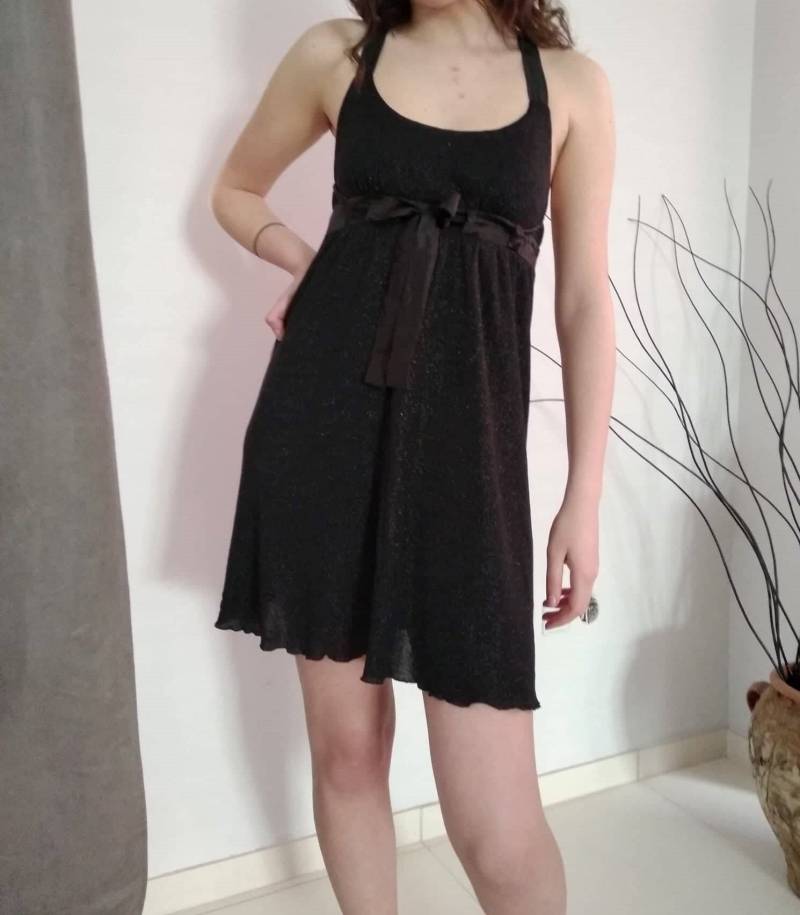 Vintage Kleid Stretch Für Frauen Farbe Schwarz Offen Zurück Maxi Hochzeit Party Nacht Aus Weihnachten Muttertagsgeschenk von SnGHandmadeStudio