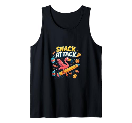 Snack Attack Funny Food Flamingo Kinder Back 2 Schule Tank Top Snack Attack Funny Food Flamingo Kinder Back 2 Schule Tank Top von Snack Attack Design Company Inc.