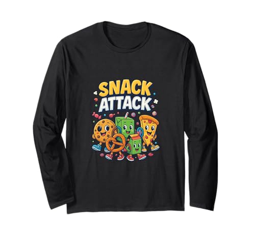 Snack Attack Lustiges Essen Flamingo Kinder Kinder Hai Schule Langarmshirt Snack Attack Lustiges Essen Flamingo Kinder Kinder Hai Schule Langarmshirt von Snack Attack Design Company Inc.