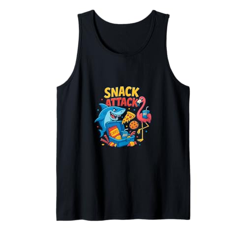 Snack Attack Lustiges Essen Flamingo Kinder Kinder Hai Schule Tank Top Snack Attack Lustiges Essen Flamingo Kinder Kinder Hai Schule Tank Top von Snack Attack Design Company Inc.