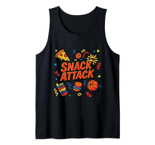 Snack Attack Lustiges Essen Flamingo Kinder Kinder Hai Schule Tank Top von Snack Attack Design Company Inc.