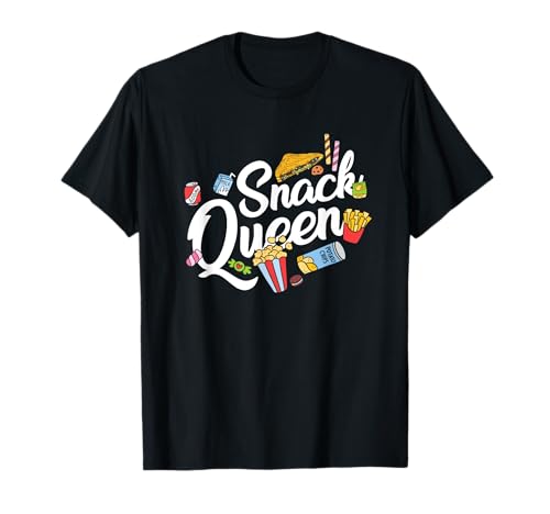 Lustige Snack-Liebhaber-Designs für Frauen Mädchen Snack Queen T-Shirt von Snack Designs For Women Girls Snack Queen
