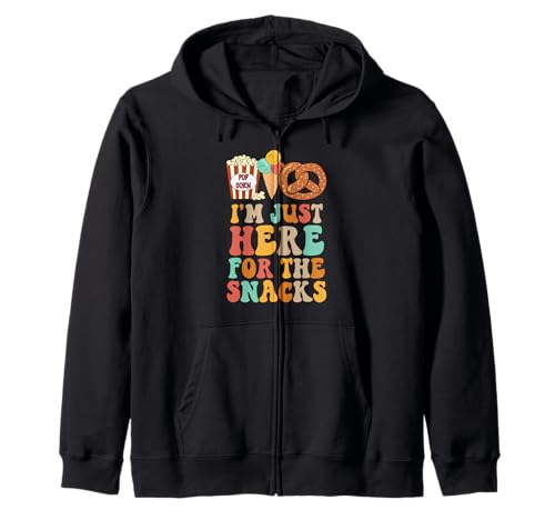 Groovy Hippe Snacks 80er Jahre Kids I'm Just Here for The Snacks Kapuzenjacke Groovy Hippe Snacks 80er Jahre Kids I'm Just Here for The Snacks Kapuzenjacke von Snacks Apparel Inc.