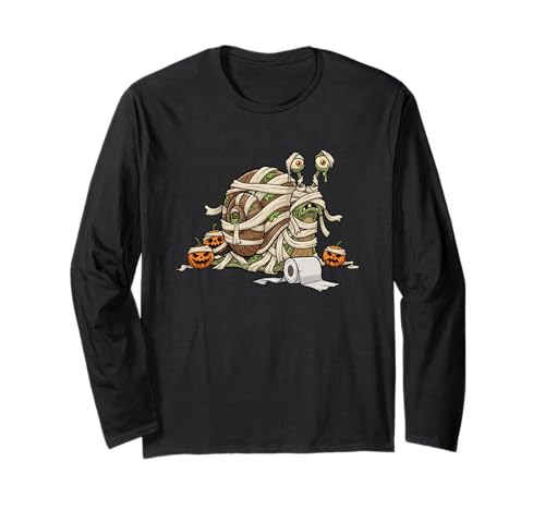Lustige Schnecke Mama Kürbis Halloween Kinder Herren Damen Langarmshirt von Snail Lovers Cute Halloween Outfits for Boy Girl