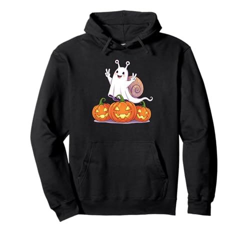 Lustige Schnecke Geist Kürbis Boo Halloween Kinder Herren Damen Pullover Hoodie von Snail Lovers Halloween Ghost Pumpkin Outfits