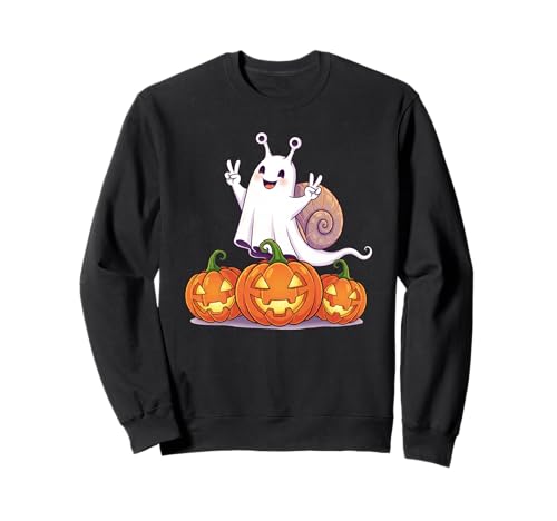 Lustige Schnecke Geist Kürbis Boo Halloween Kinder Herren Damen Sweatshirt von Snail Lovers Halloween Ghost Pumpkin Outfits