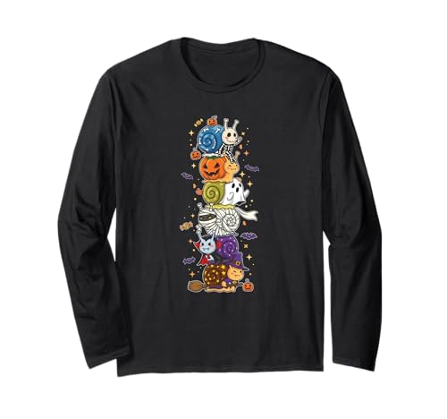 Lustige Schnecke Hexe Vampir Geist Halloween Kinder Herren Damen Langarmshirt Lustige Schnecke Hexe Vampir Geist Halloween Kinder Herren Damen Langarmshirt von Snail Lovers Halloween Skeleton Mummy Outfits