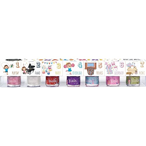 Snails 512151, Kinder Nagellack Geschenkset, Mini 7x7ml, auf Wasserbasis, abwaschbar, unbedenklich, vegan von snails safe nails