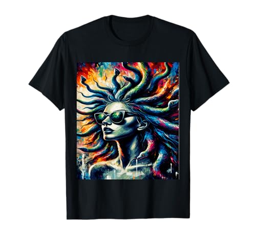 Herren Retro Medusa Sonnenbrille griechische Mythologie T-Shirt Herren Retro Medusa Sonnenbrille griechische Mythologie T-Shirt von Snake Head Medusa