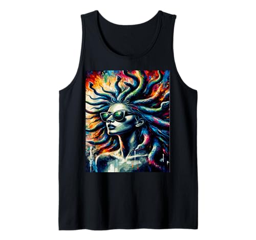 Herren Retro Medusa Sonnenbrille griechische Mythologie Tank Top Herren Retro Medusa Sonnenbrille griechische Mythologie Tank Top von Snake Head Medusa