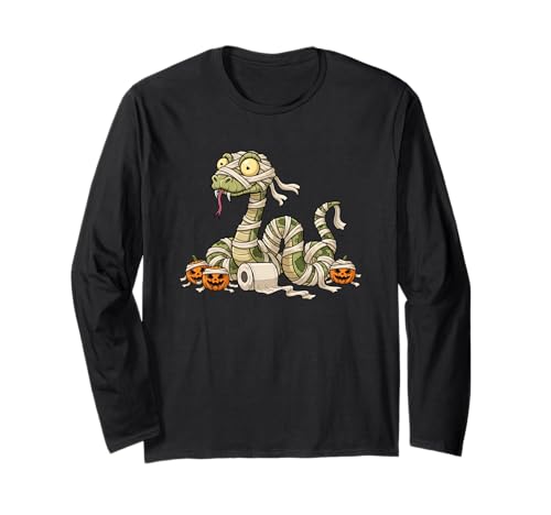 Lustige Schlangen-Mumie Kürbis Halloween Kinder Herren Damen Langarmshirt Lustige Schlangen-Mumie Kürbis Halloween Kinder Herren Damen Langarmshirt von Snake Lovers Cute Halloween Outfits for Boy Girl