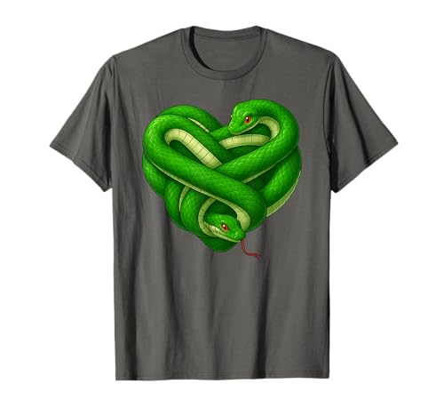 Grünes Schlangenherz Tier Valentinstag Jungen Mädchen Kinder T-Shirt Grünes Schlangenherz Tier Valentinstag Jungen Mädchen Kinder T-Shirt von SnakeAxis1