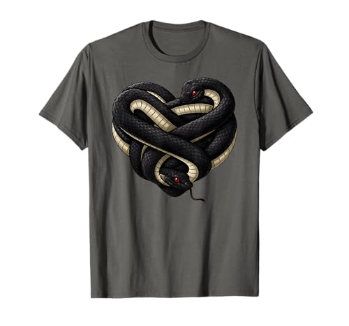 Schwarzes Schlangenherz, Tier, Valentinstag, Jungen, Mädchen, Kinder T-Shirt Schwarzes Schlangenherz, Tier, Valentinstag, Jungen, Mädchen, Kinder T-Shirt von SnakeAxis1