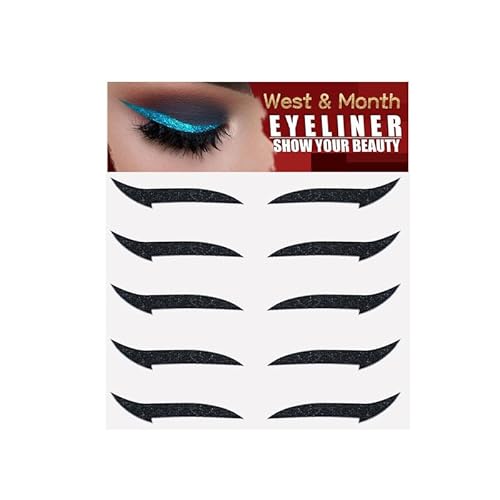 Wiederverwendbare Eyeliner Aufkleber Glitter Selbstklebende Lidschatten Aufkleber Wasserdicht Augenlinie Streifen für Party von Snaked cat