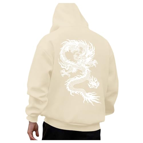 Pullover für Herren Kapuzenpullover für Herren Oversize Backprint Y2K Hoody Pullover Herren mit Kapuze Vintage Anime Kapuzenpullover Winter Langarm Schwarzer Coole Streetwear Drip Kapuzenjacke von Snakell