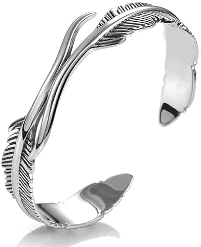 Silberarmband, Sterling Silber Kette Armband, Damen Silber Armband Verstellbar Boho Manschette Armband Handgeschnitzte Armbänder Für Schwestern Geburtstagsgeschenke von SnamicE