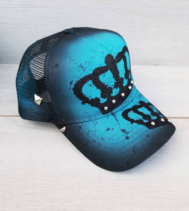 Blaugrüner Queen Crown Snapback Hut Mützenkappe von SnapbackQueen