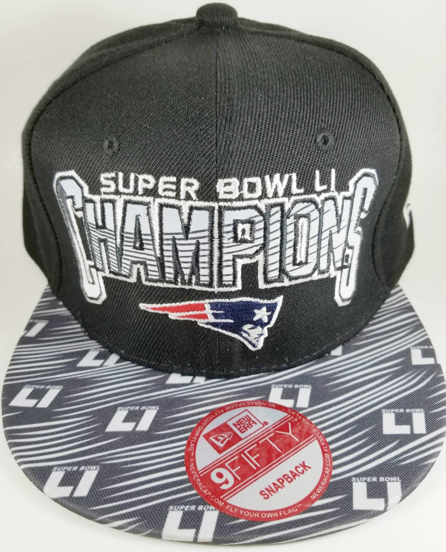 New England Patriots Era Super Bowl Li Snapback, Schwarz/Weiß New England Patriots Era Super Bowl Li Snapback, Schwarz/Weiß von SnapbacksTeesNMore