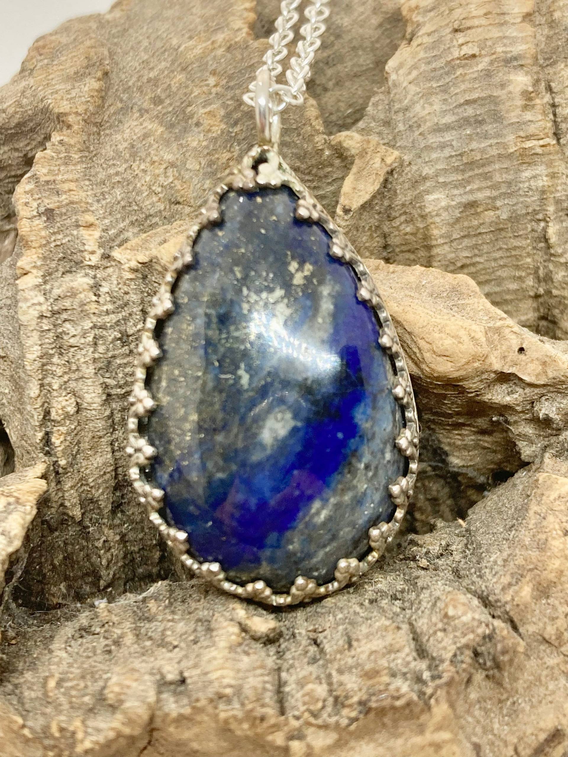 Damen Halskette, Sterling Silber Lapis Lazuli Anhänger, Edelstein Schmuck, Geschenke Für Sie Damen Halskette, Sterling Silber Lapis Lazuli Anhänger, Edelstein Schmuck, Geschenke Für Sie von SnapdragonbySarah
