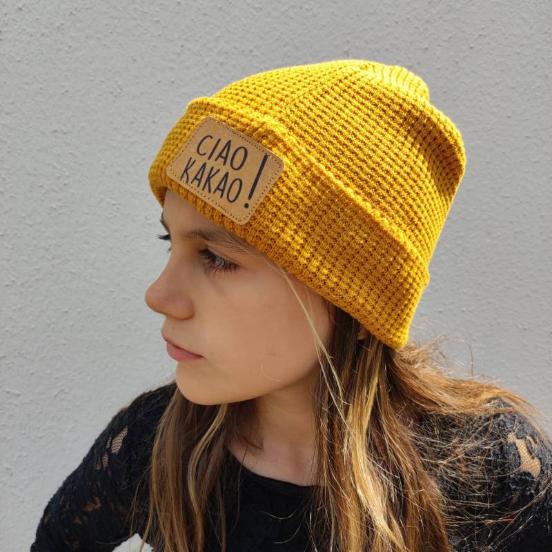 Beanie Patch Label Ciao Kakao Snappap Leder Diy Nö Wild One Love Boss Moin von SnapliebeKerakerz