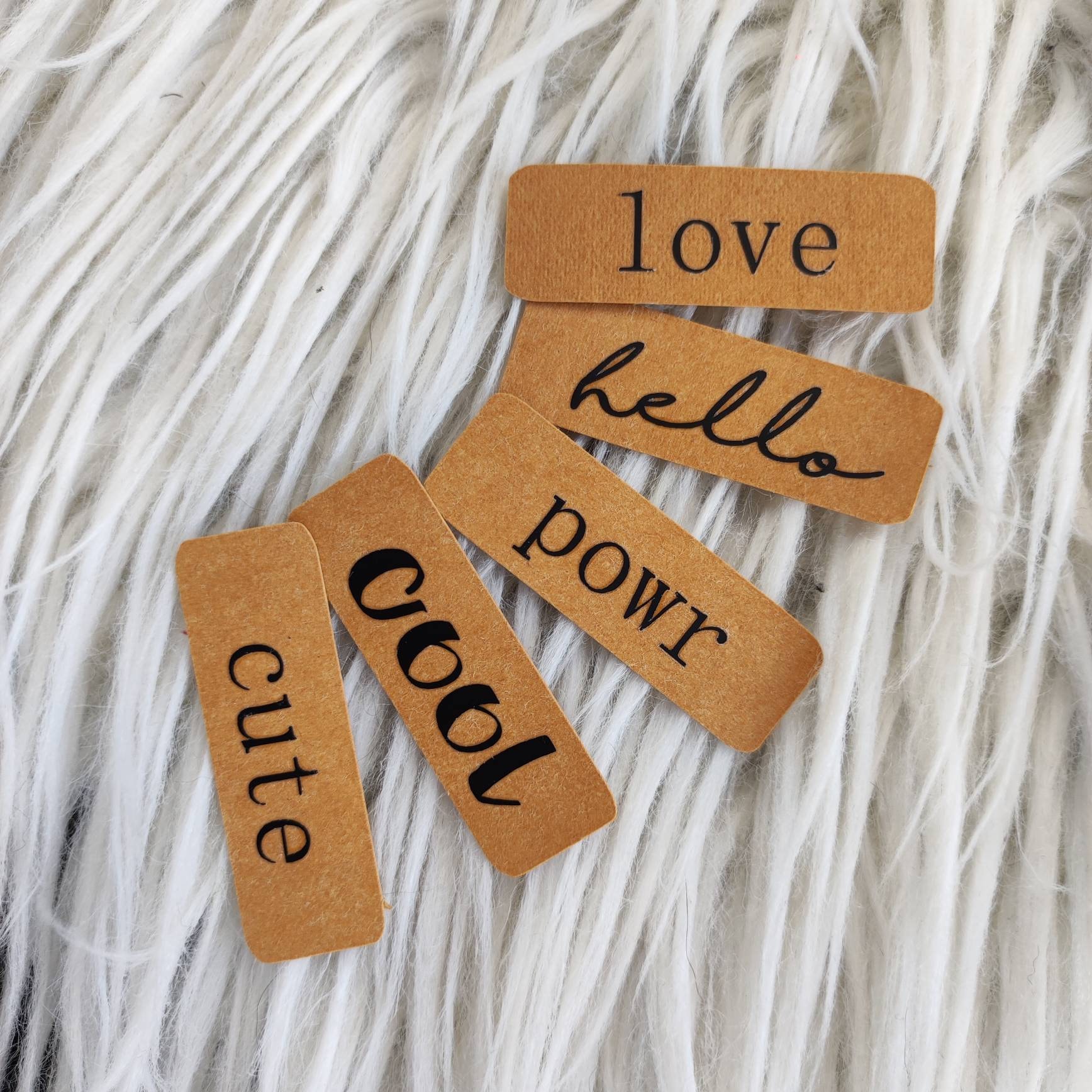 Snappap Patch Beanie Mütze Label Cute Cool Powr Hello Love von SnapliebeKerakerz