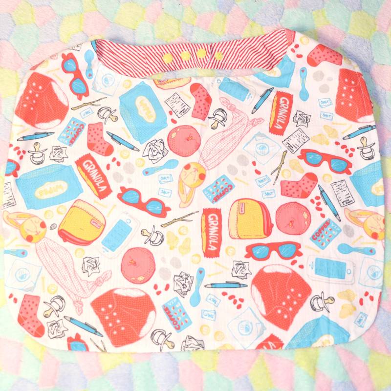 Erwachsenen Baby Lätzchen Gestreift Abdl Snaps Verschluss von SnapyLand