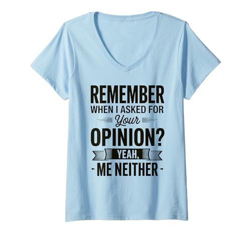 Damen Sarkastischer und witziger Spruch antisozialer Gag T-Shirt mit V-Ausschnitt von Snarky Opinion Gag Gifts