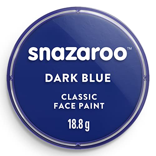 Snazaroo 1118333 Schminkfarbe - Dunkelblau, 18ml Topf - hautfreundliche Gesichtschminke auf Wasserbasis, wasservermalbar, parabenfrei, Face & Bodypaint Farbe für Kinder & Erwachsene von Snazaroo