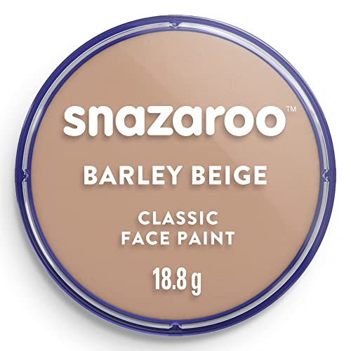 Snazaroo 1118909 Schminkfarbe - Gerstenbeige, 18ml Topf - hautfreundliche Gesichtschminke auf Wasserbasis, wasservermalbar, parabenfrei, Face & Bodypaint Farbe für Kinder & Erwachsene von Snazaroo