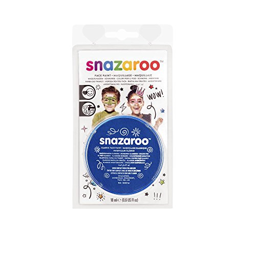 Snazaroo 1119344 Schminkfarbe - Royal Bau , 18ml Blister - hautfreundliche Gesichtschminke auf Wasserbasis, wasservermalbar, parabenfrei, Face & Bodypaint Farbe für Kinder & Erwachsene von Snazaroo