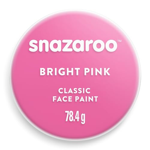 Snazaroo 1175058 Schminkfarbe - Rosa leuchtend, 75ml Topf - hautfreundliche Gesichtschminke auf Wasserbasis, wasservermalbar, parabenfrei, Face & Bodypaint Farbe für Kinder & Erwachsene von Snazaroo