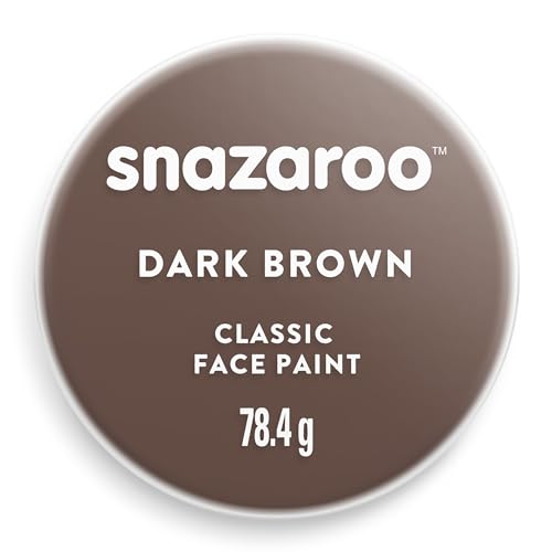 Snazaroo 1175999 Schminkfarbe - Braun, 75ml Topf - hautfreundliche Gesichtschminke auf Wasserbasis, wasservermalbar, parabenfrei, Face & Bodypaint Farbe für Kinder & Erwachsene von Snazaroo