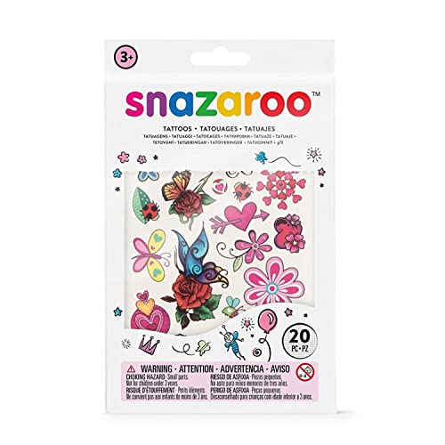 Snazaroo Kinder Tattoo Set "Fantasie - Mädchen", 20 Kindertattoos mit Fantasiemotiven von Snazaroo