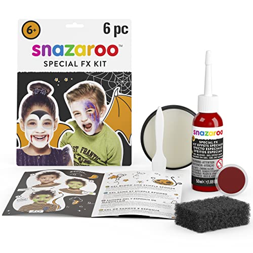 Snazaroo Schmink Set für Grusel Make-up, Kunstblut, Farbe & Effektwachs für Wunden von Snazaroo